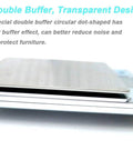 202 Pieces Clear Adhesive Bumper Pads Set in Five Shapes under a weighing scale on a white surface