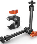 9.8 Inch Magic Arm Clamp Kit with 1/4 and 3/8 inch threads, 360 degree ball heads, articulating camera mount visible on white background
