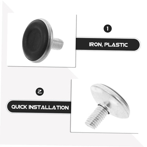 Iron and plastic adjustable furniture leg stabilizers for quick installation in 24 Pack Straight Up Adjustable Chair Legs Knock Out Wobbles Fast With Heavy Duty Non Slip Screw In Stabilizers Built To Stand The Test Of Time On Hardwood Floors Or Restaurant Seating Areas.