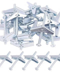 Fifty Pack One Eighth Inch Toggle Bolts For Drywall And Ceiling Mounts Heavy Duty Anchors Kit With Screws Rustproof Galvanized Metal Toggle Anchors For Rock Solid Wall Installations, silver metal drywall anchors and screws