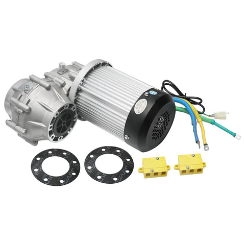 Pump Up Your Build With This Bad Boy Brushless Electric Motor 2500W 60V 5000RPM showing motor assembly with connectors and mounting plates.