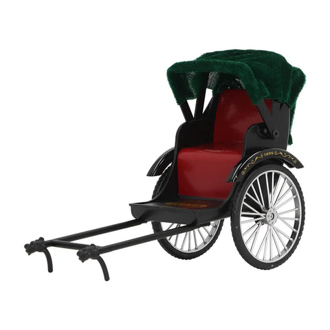 Vintage Red Zinc Alloy Rickshaw Model Toy With Sick Hand Painted Details And A Clean Finish That Hits Different On Any Desk Or Mantle Shelf