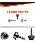 Marine Canvas Snaps Kit Stainless Steel 304 with 3 Eighth Inch Socket Screws Black Finish Built to Last 100 pcs with Box