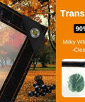 Clear Waterproof Tarps With Grommets For Greenhouse Garden Patio Transparent Tarp Dustproof Rainproof Windproof 10 By 20 Feet