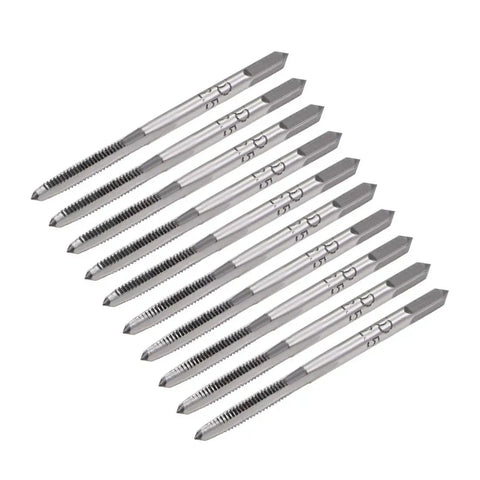 5 Pairs Metric Hand Threading Tap Set M2.5 X 0.45 Pitch Taper And Plug Milling Taps, Straight Flutes, High Speed Steel, Perfect For Rethreading Busted Threads In Mild Steel Aluminum Iron Copper
