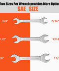 SAE wrenches 3/8" to 11/16" from Compact Motorcycle Repair Tool Kit For DIY Bike Maintenance With Wrenches Three Eighths To Ten Millimeter Range