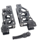 CNC Aluminum XY Axis Motor Drive Frame Kit With PG7 Cable Gland For High Speed 3D Printer Motion, black machined frame set