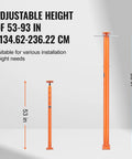 VEVOR house floor jack posts, two orange steel telescoping basement posts, 53-93 in height, 18000 lb capacity