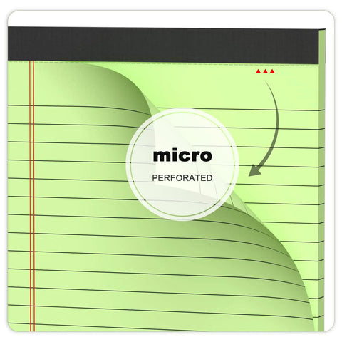 Five Pack 5x8 Legal Pads With Colored Covers Narrow Ruled Perforated Writing Pads For School And Office 30 Sheets Per Pad Great For Note Taking Studying And Quick Brain Dumps showing perforated edge detail