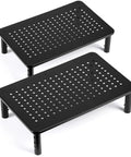Set of two TV And Monitor Riser Desk Stand With Sturdy Metal Frame, Large 14.6 Inch By 9.3 Inch Platform, Supports Up To 44 Lbs