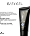 Product image featuring Easy Gel Nail Builder For Quick Extensions And Strengthening, Thickens And Lengthens Nails tube.