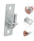 Heavy Duty Wall Mount Gate Hinge Kit For Barn Doors And Fence Posts with silver steel bracket detail shown.