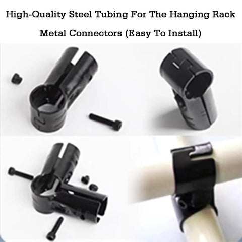 Heavy Duty Mobile Cable Rack For Desk Wire Organization Featuring Adjustable Coil Spacing To Keep Your Desk Slick And Totally Organized Solid Gear Storage Stand, close-up of steel connectors