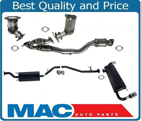 All In One Full Exhaust System With Three Converters Resonator Muffler And Tips For 2009 2014 Nissan Murano layout