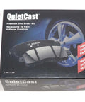 Bosch QuietCast rear semi-metallic brake pad set box for select Audi/VW models, front view