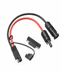 Beefy 1Ft MC4 To SAE Solar Adapter Cable With Polarity Reverse Connector 10AWG Tinned Copper Wire 30A 600V with adapters visible