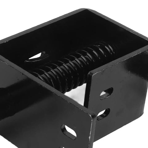 Close-up view of Metal Trailer Gate Spring Lock, Secure Latch for Carry On Trailer with compact design and spring mechanism.