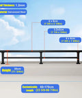 Heavy Duty Balcony Railing Fence Extender Topper, galvanized steel, 30cm height, customizable length, privacy screen for patios.