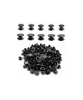 Hella Durable Chicago Screws 200 Pieces Black Flathead Leather Rivets For Bags Belts And Photo Albums Quick Twist Setup Tight Grip Smooth Finish Real Talk Best Gear For Any Leather Craft Project 5Mm X 6Mm, black flathead rivets arranged with pile.