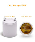 GU24 To E26 E27 Adapter Pack 15 Pack Heat Resistant Up To 392F Converts GU24 Bi Pin Fixtures To Standard E26 E27