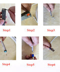 Coax Cable Crimping Tool Kit For RG6 And RG59 With Wire Stripper, Durable Compression Tool Installation Steps