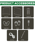 Accessories for Two Pack Raised Garden Bed Kit With Oval Metal Planter For Outdoor Use, Ground Planter Box For Vegetables And Flowers.