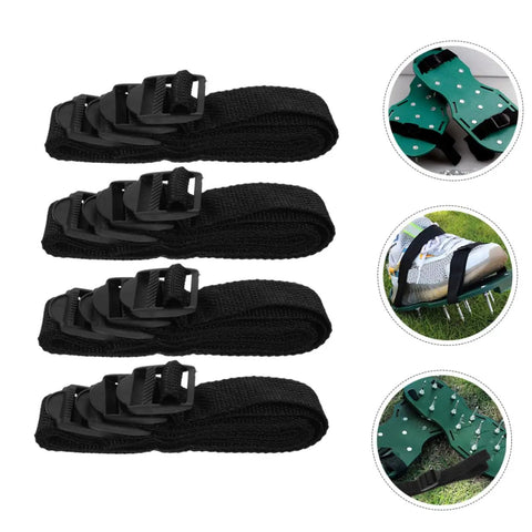 16-Piece Lawn Aerator Shoes Straps For Easy Soil Aeration, Spike Sandals For Lawn Care And Gardening, Durable Adjustable Straps
