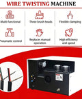 High Speed Automatic Wire Stripping Machine With Pneumatic Cutter And Twisting Function featuring control panel and three brush heads.