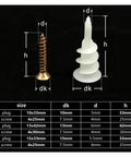 Heavy Duty Self Drilling Drywall Anchor Kit With Screws For Hollow Walls And Plastic Nylon Expansion Plugs Premium Yellow Zinc Plated Carbon Steel Rust Resistant Mounting Hardware For Shelves TVs Brackets And More 10x33mm anchor and screw sizes