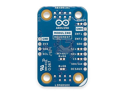Modulino Movement 6 Axis IMU Motion Sensor For Pitch Roll And Tilt Plug And Play Qwiic Compatible Module For Arduino Projects MicroPython And Cloud Integration Ideal Starter Platform For Robotics And Mechatronics blue PCB module