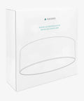 Packaging of Drum LED Ceiling Light With White Fabric Drum Shade 15.75 Inch Flush Mount Remote Control With 9 Dimming And Color Temperature Levels