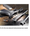 Disassembled firearm parts showcasing use of Penetrating Lubricant That Reduces Friction By Forty Percent, Bonds To Metal For Long Lasting Corrosion Protection