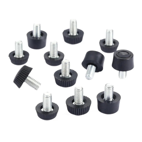Height Adjustable Leveling Chair Leg Feet Set For Sofa Bed Table And Cabinets M6x10mm Threaded Screw In Floor Protectors 10 Pieces
