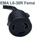 Heavy Duty Pigtail Type 1 220V To 110V Converter Cord NEMA L6-30R female plug for plasma cutter