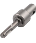 Earth Auger Adapter Tool With Four Interface Types For Impact Wrench And Hammer Drill Use Round Square Hex And Electric Wrench, angled view.