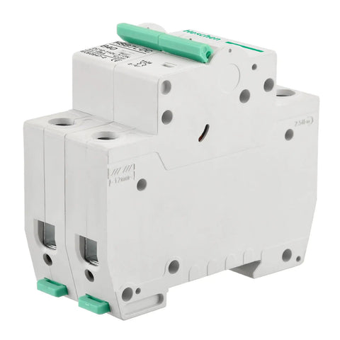 DC Miniature Circuit Breaker 2-Pole 40 Amp Non-Polarized Type B 12V-110V DC MCB with 6kA Breaking Capacity on DIN Rail