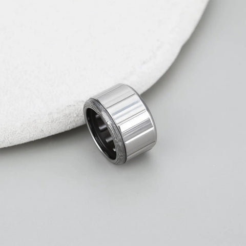 Drop In One Way Roller Clutch Bearing Replacement 6J540401 J54 0401 for Daiwa reels, silver aluminum bearing, side view