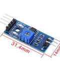 Five Pack LM393 Soil Moisture Sensor Module 3.3V-5V With Digital And Analog Output For Arduino, size 31.4mm x 14mm