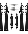 Decorative Garage Door Hardware Kit With Tough As Nails Handle Hinges For Doors And Barn Doors, includes screws and steel components