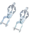 Galvanized T Post Gate Hinge Kit 2 Pack With 200 Degree Swing, Heavy Duty Chain Link Fence Gate Hinges, 1-3/8 Inch Iron