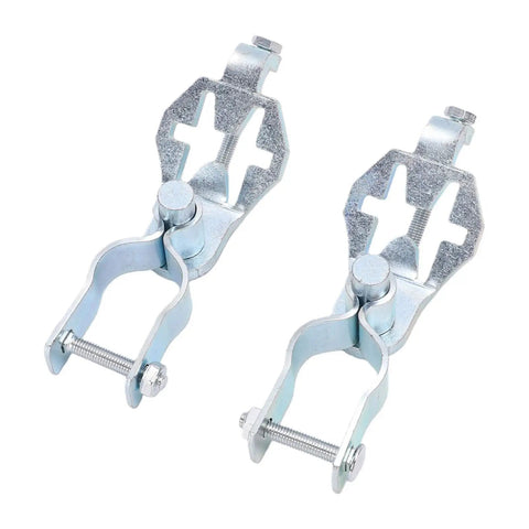 Galvanized T Post Gate Hinge Kit 2 Pack With 200 Degree Swing, Heavy Duty Chain Link Fence Gate Hinges, 1-3/8 Inch Iron