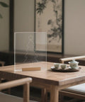 Top Shelf Christmas Acrylic Router Templates With Slick Holiday Motifs For Knockout Diy Woodworking And Cabinet Jigs Measuring Five Point Five By Seven Point Nine Inches In Crisp White Finish displayed on a wooden table.