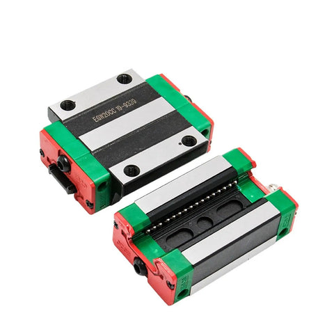 Beefed Up Linear Guide Rail Slider Block Carriage For EGR Square Rail System 20mm showing top and underside details.
