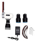 Badass Cordless Belt Sander With Brushless Motor And Rotating Head For Wood Or Sheet Metal Works Comes With Ten Spare Sanding Belts, parts view.