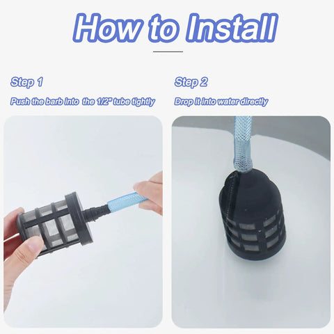 Installation steps for 4 Pack Garden Hose Filters 3/8 To 1/2 Inch Inner Diameter Heavy Duty Stainless Steel Strainer Water Pump Connector