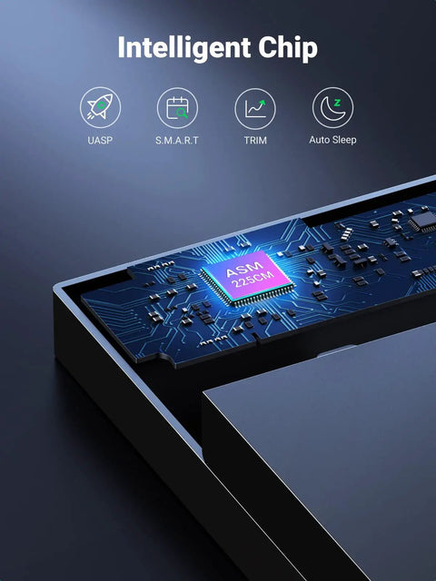 Dope USB 3.0 External Hard Drive Enclosure For 2.5 And 3.5 Inch SATA HDD Or SSD showcasing intelligent chip and circuit board design.