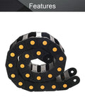 Open Type Drag Chain Cable Carrier With End Connectors 25x57mm Inner Size 1 Meter For Electrical CNC Routers And Machines