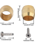 Bike Disc Brake Olive And Connecting Insert Kit for Shimano BH90 Hydraulic Hose with brass olives and stainless steel inserts sizes.