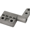 Constant Torque Embedded Hinge XK502-10A-Z in silver tone by Aexit, compact metal hinge, dimensions: 45x41x10mm, weight: 42g.