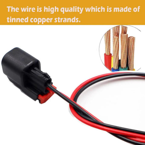 Two Pack 2 Pin Side Marker Light Connector Pigtail For 2015 2020 Chevrolet Camaro Harness Wiring Plug 34062-0028 with copper wires